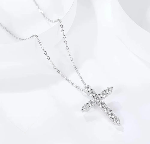 Moissanite Cross Necklace