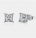 Moissanite Princess Cut Earrings